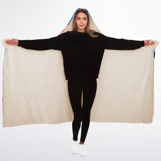 Custom NAME and Photo Hooded Blanket Sherpa - All Over Print