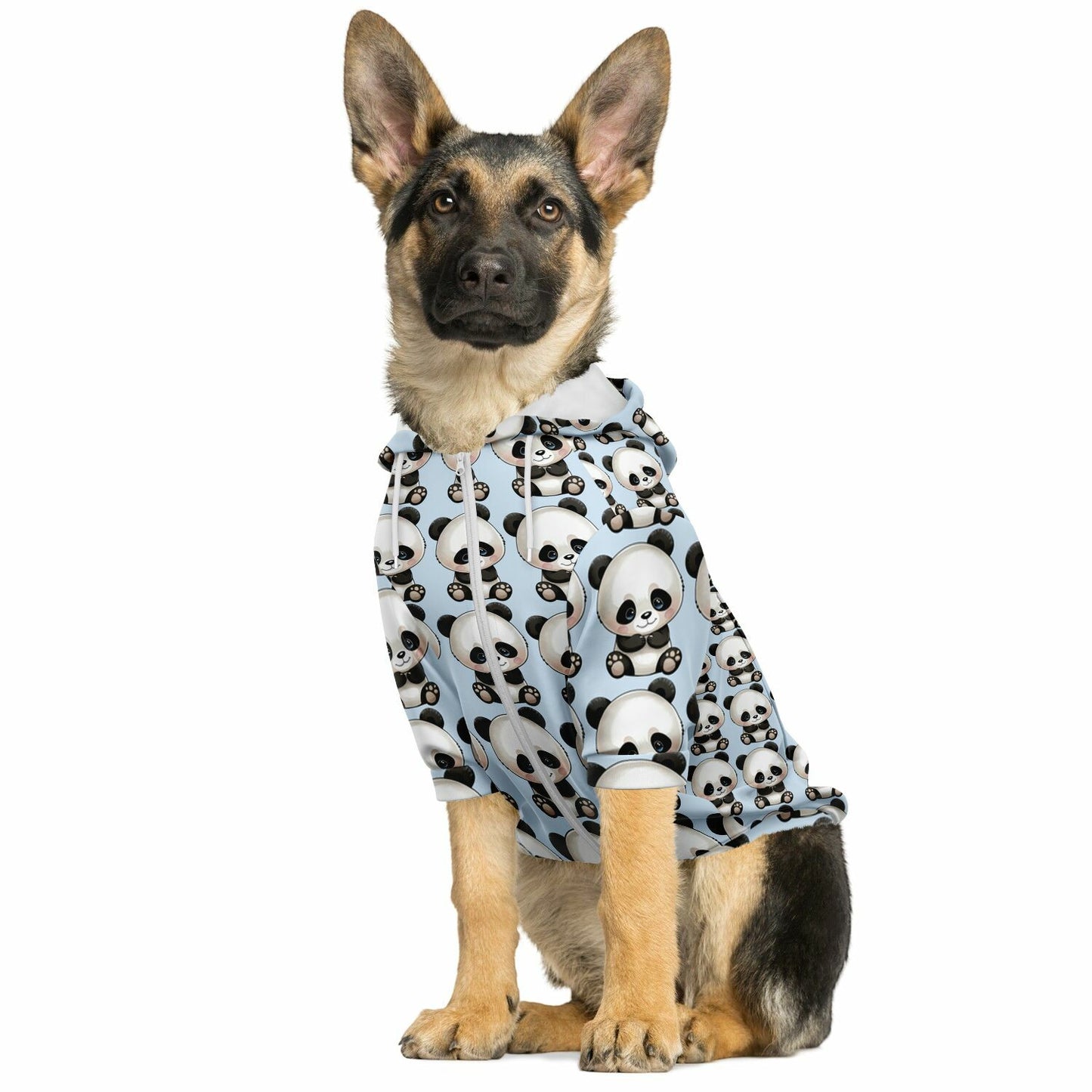 Athletic Dog Zip-Up Hoodie - Panda Blue