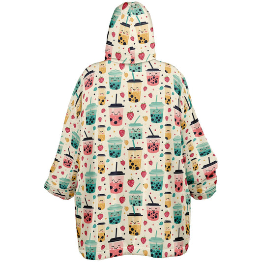 Custom NAME / TEXT Snug Hoodie - All over Print - Boba