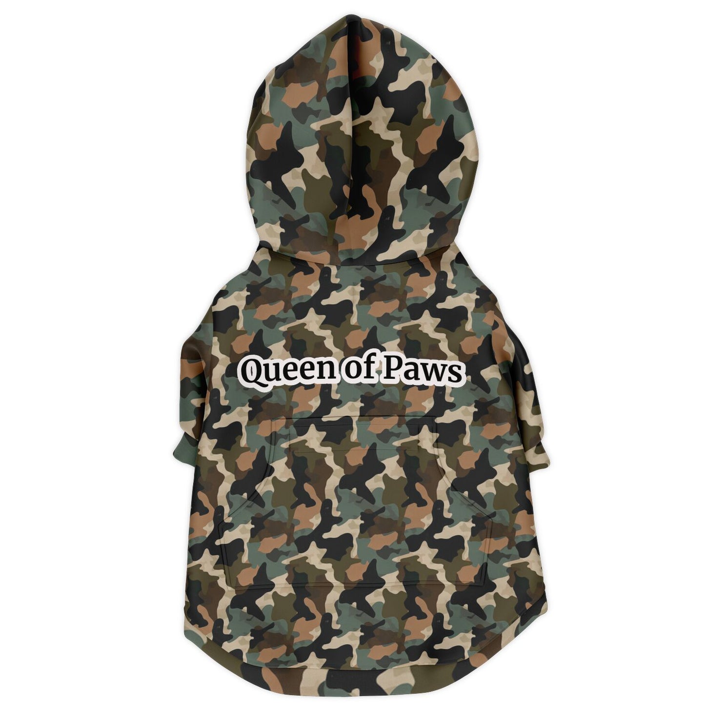 Custom Text Dog Zip-Up Hoodie - AOP