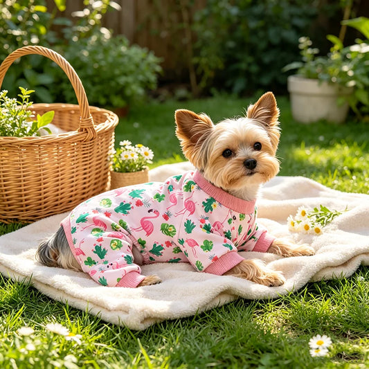 Tropical Flamingo Pet Pajamas – Pink