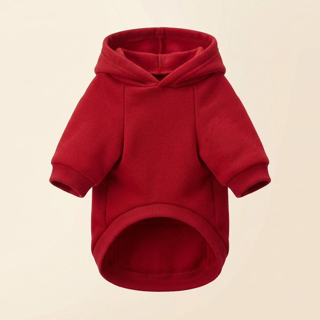 AI-generated front view of The Everyday Pet Outfit in Red