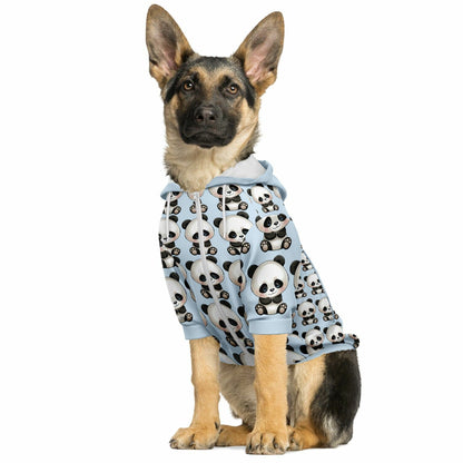 Fashion Dog Zip-Up Hoodie - Blue Panda