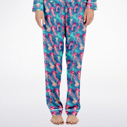Women's Satin Set Pajamas - Ocean