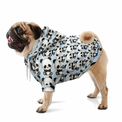 Athletic Dog Zip-Up Hoodie - Panda Blue