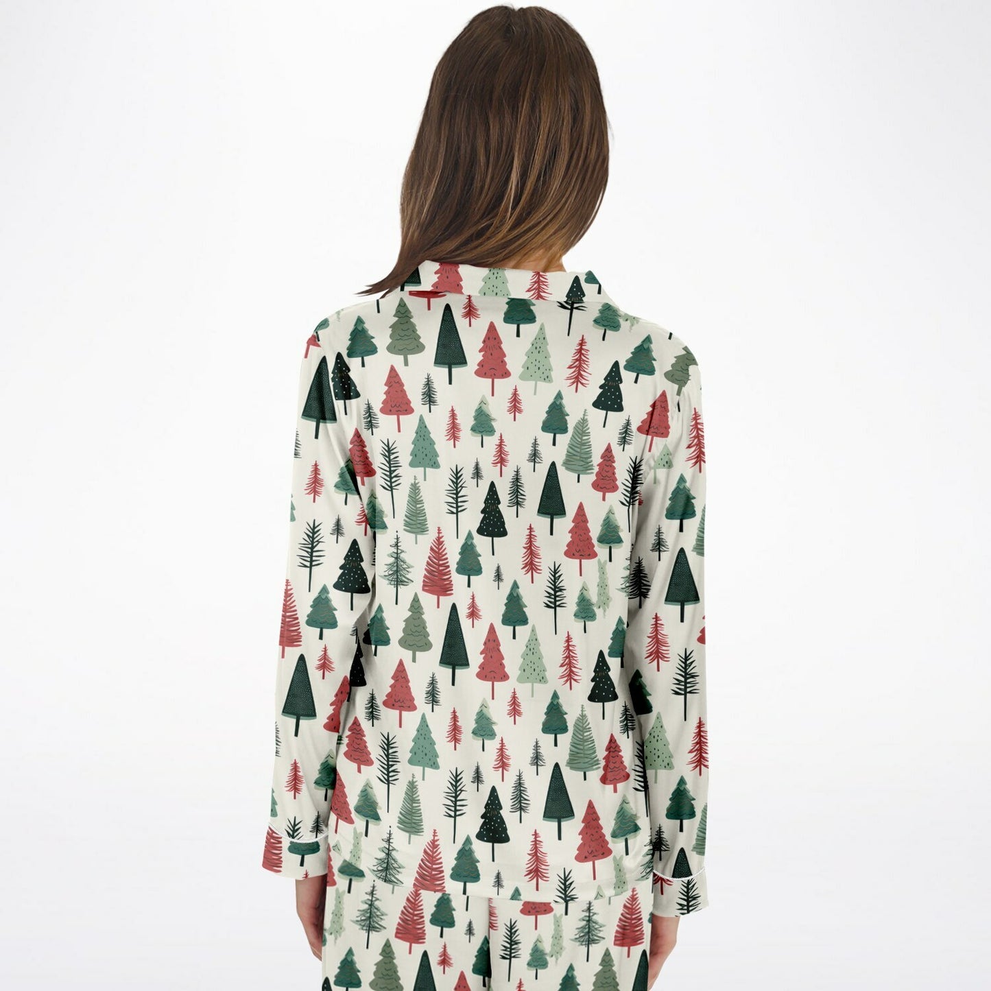Women's Satin Set Pajamas -Christmas Tree