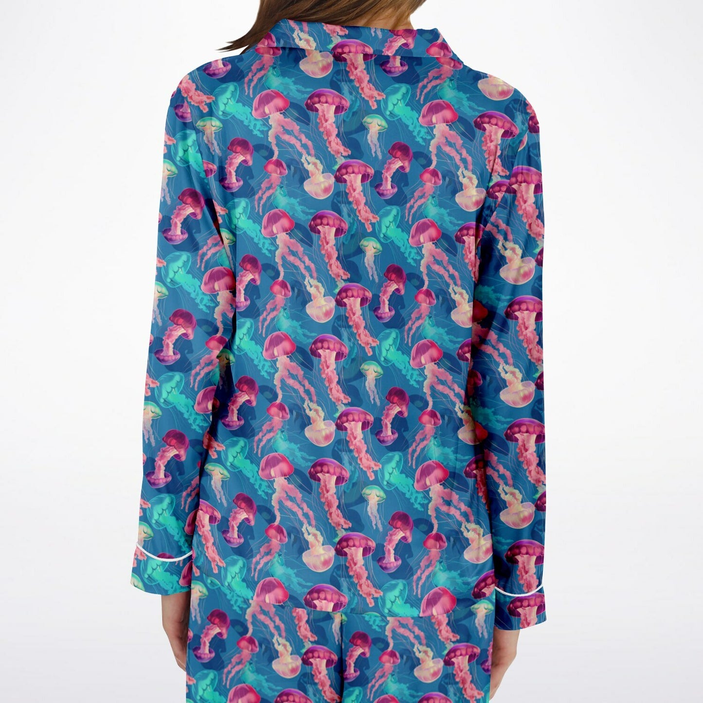 Women's Satin Set Pajamas - Ocean