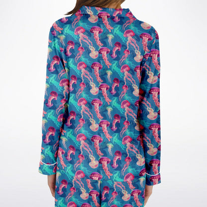 Women's Satin Set Pajamas - Ocean