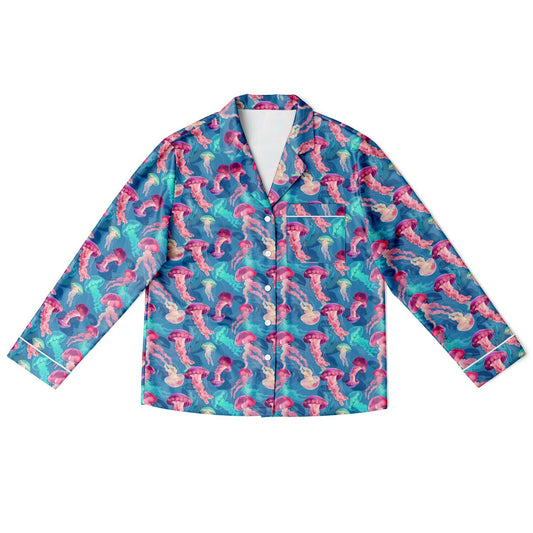 Women's Satin Set Pajamas - Ocean