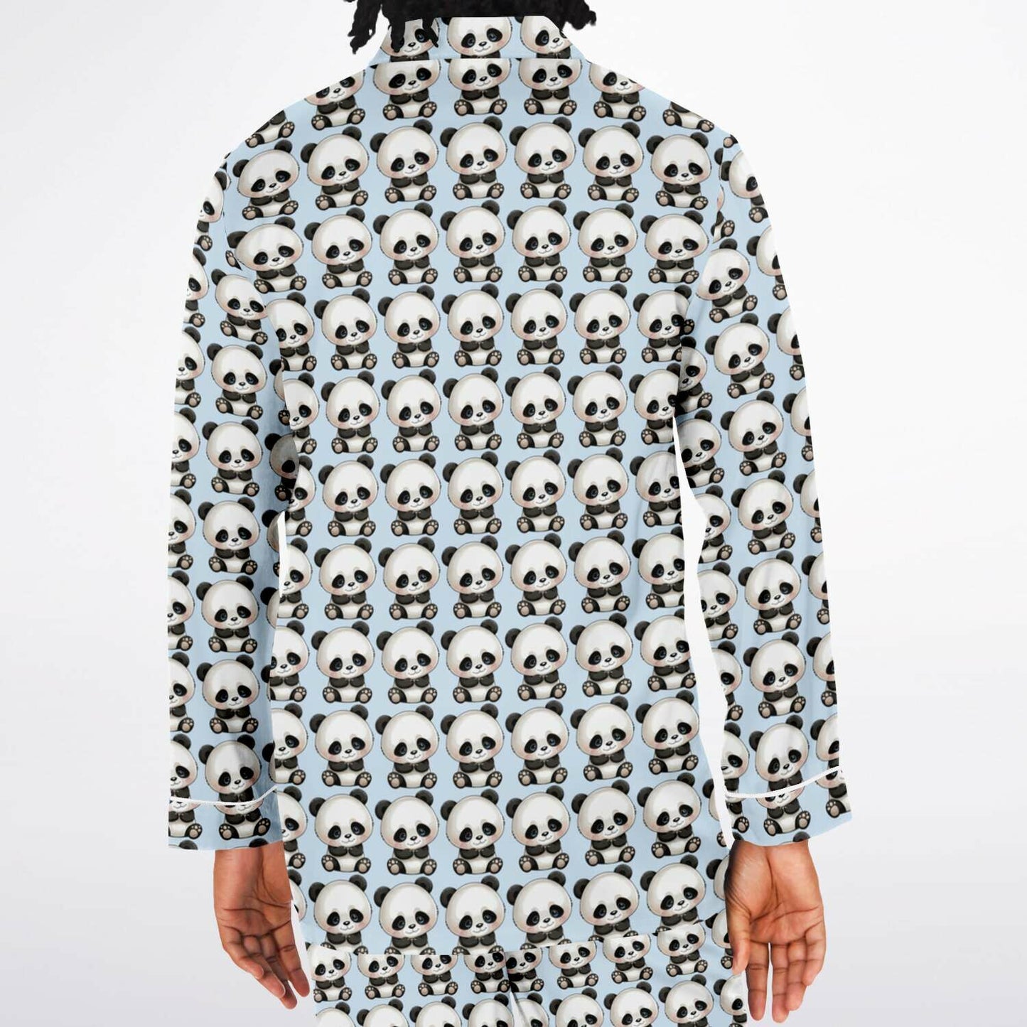 Men's Satin Set Pajamas - Panda