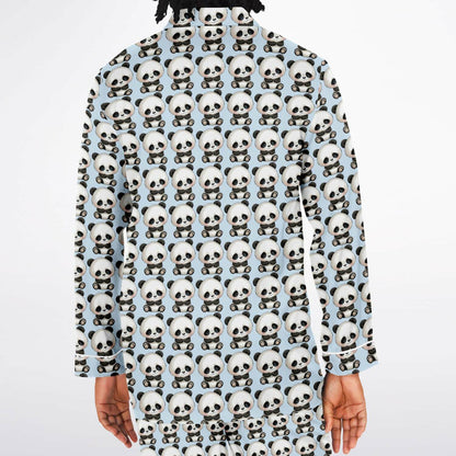 Men's Satin Set Pajamas - Panda