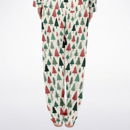 Women's Satin Set Pajamas -Christmas Tree