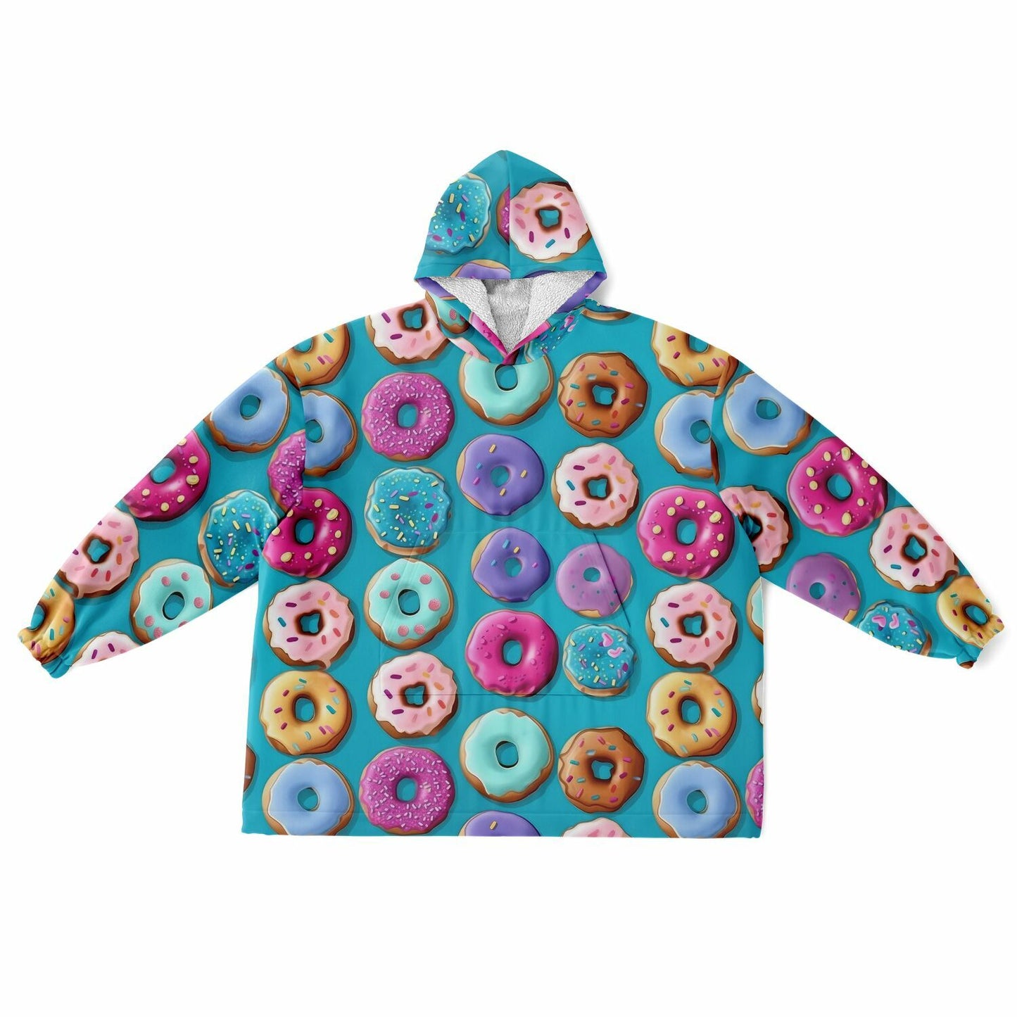 Custom Text Snug Hoodie - All Over Print - Donut