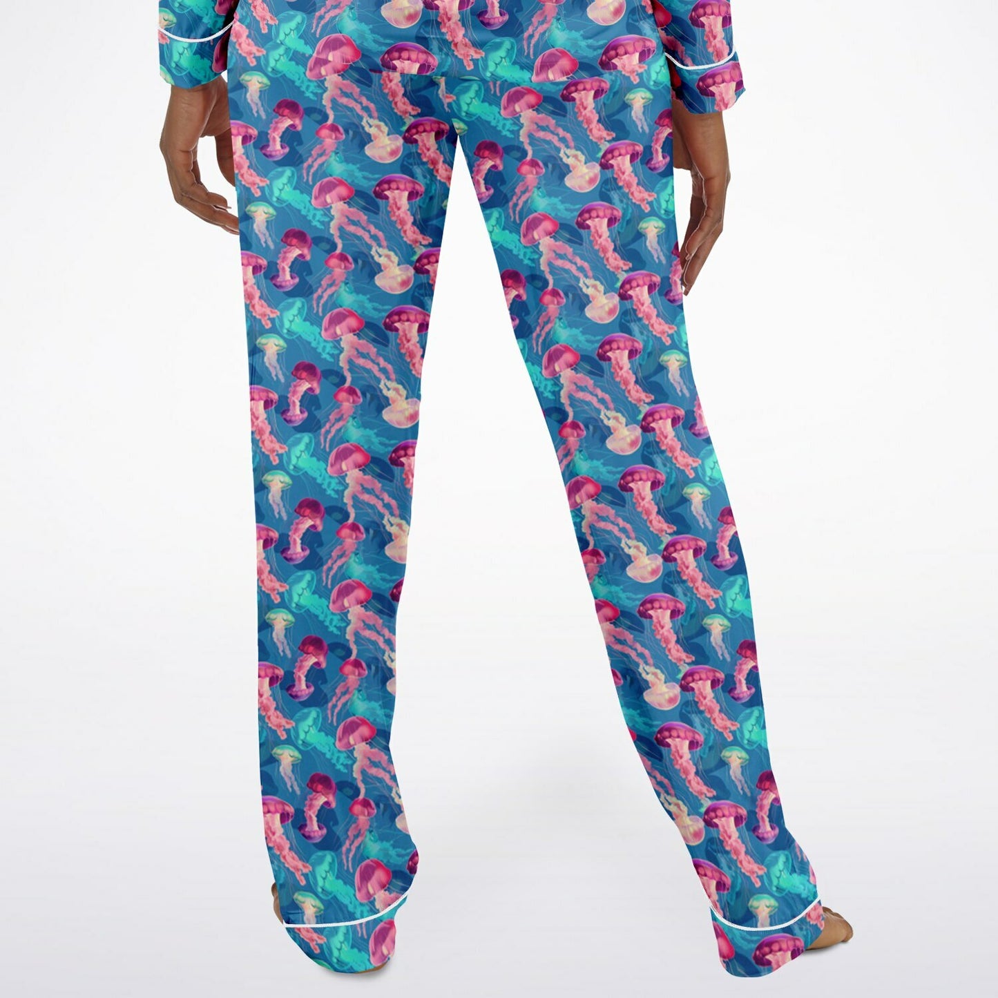 Women's Satin Set Pajamas - Ocean
