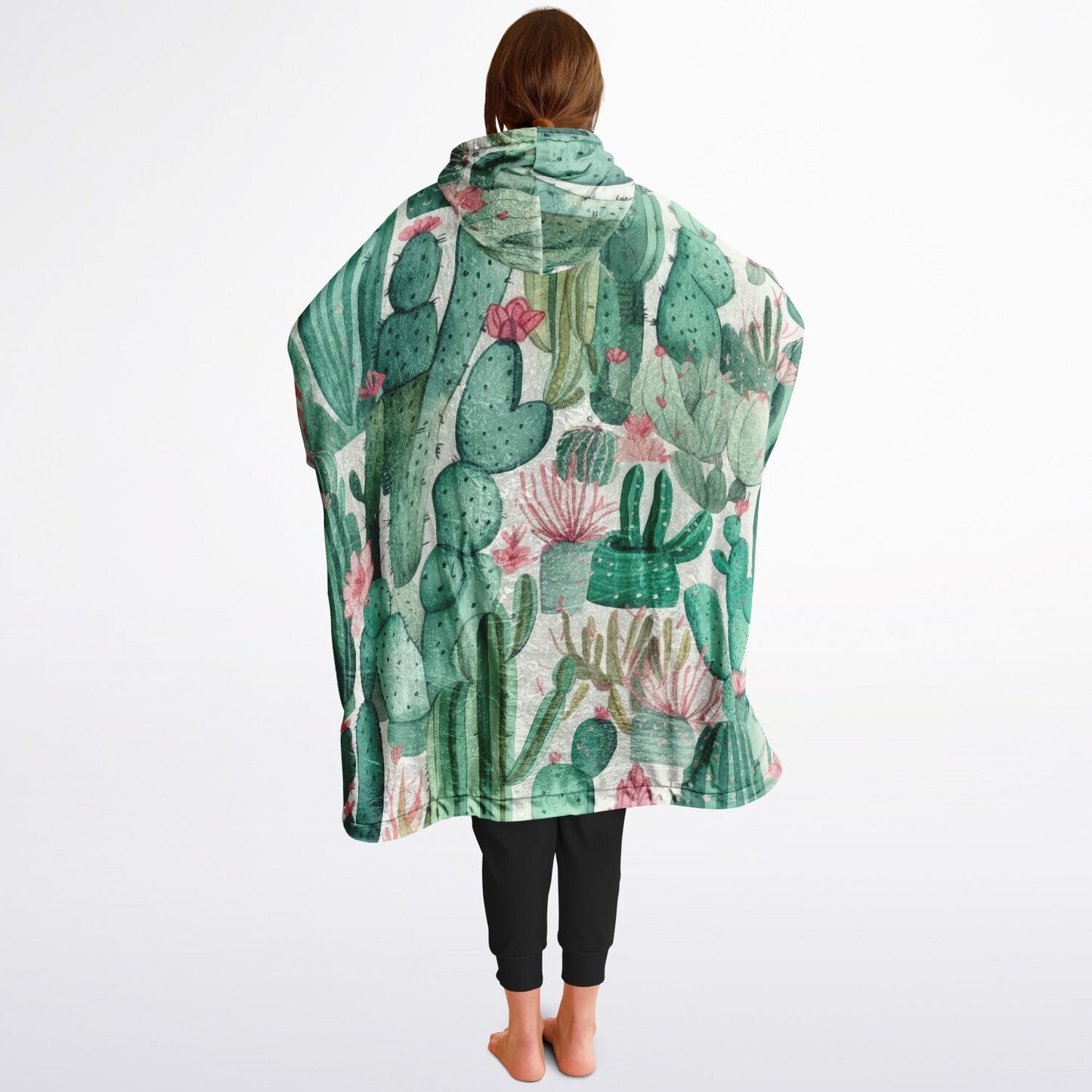 Reversible Snug Hoodie - Plants and Red Flower