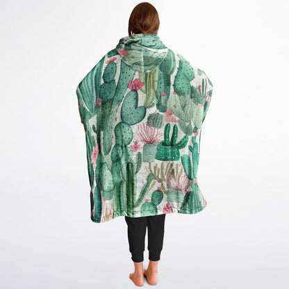 Reversible Snug Hoodie - Plants and Red Flower