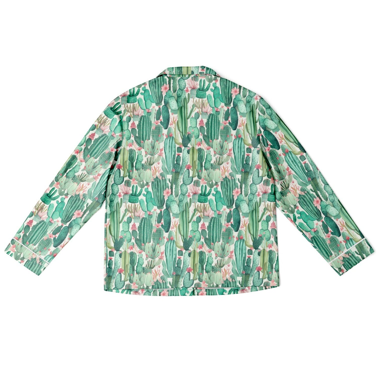 Women's Satin Set Pajamas - Plants