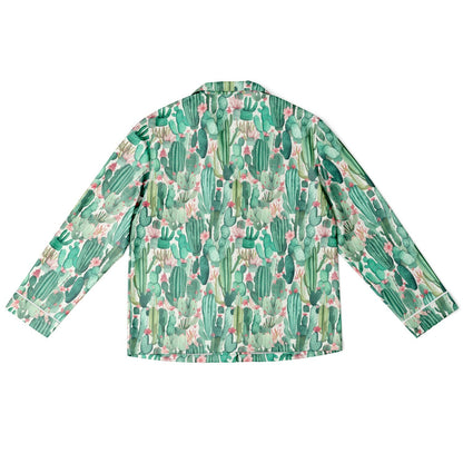 Women's Satin Set Pajamas - Plants