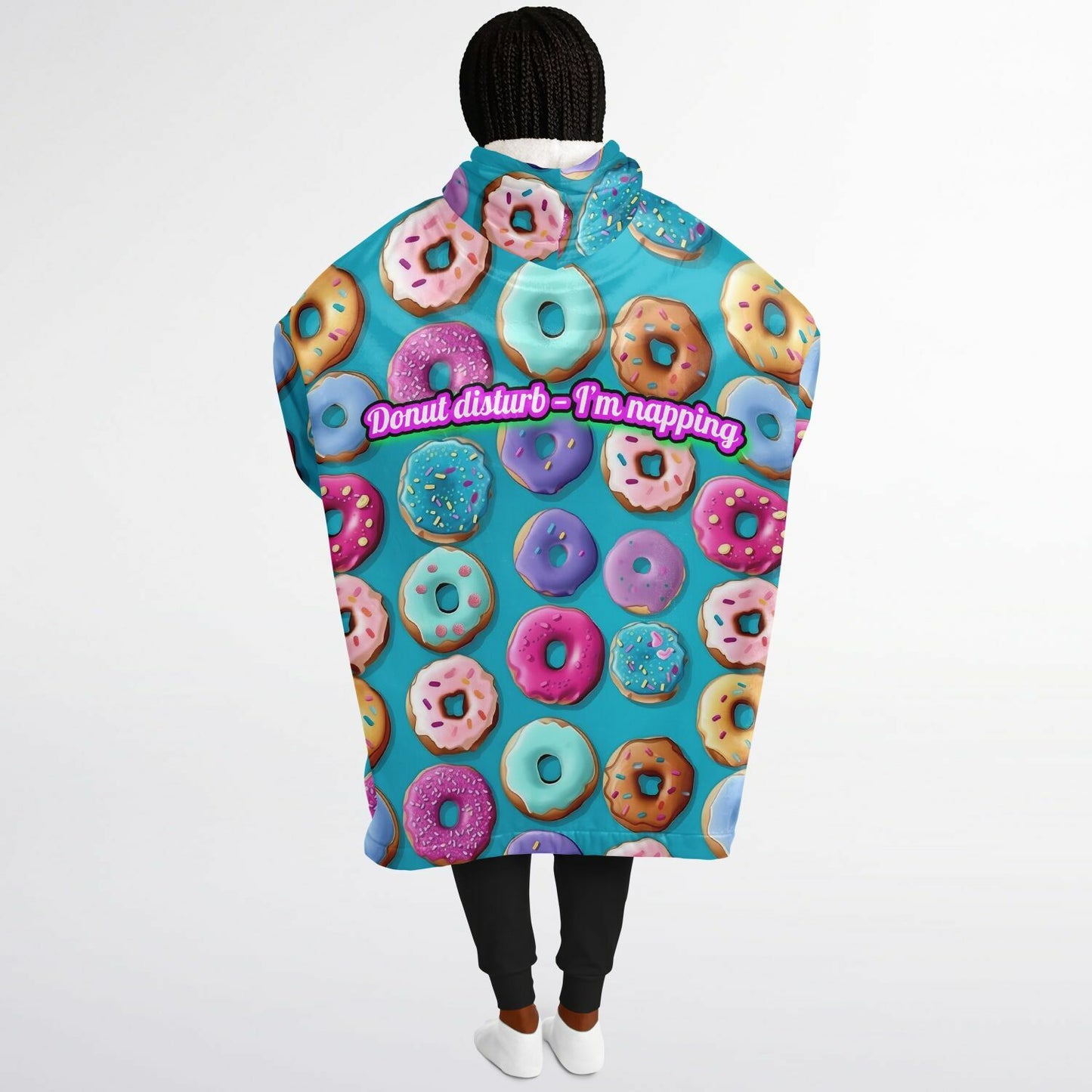 Custom Text Snug Hoodie - All Over Print - Donut
