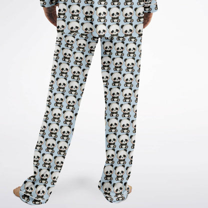 Men's Satin Set Pajamas - Panda
