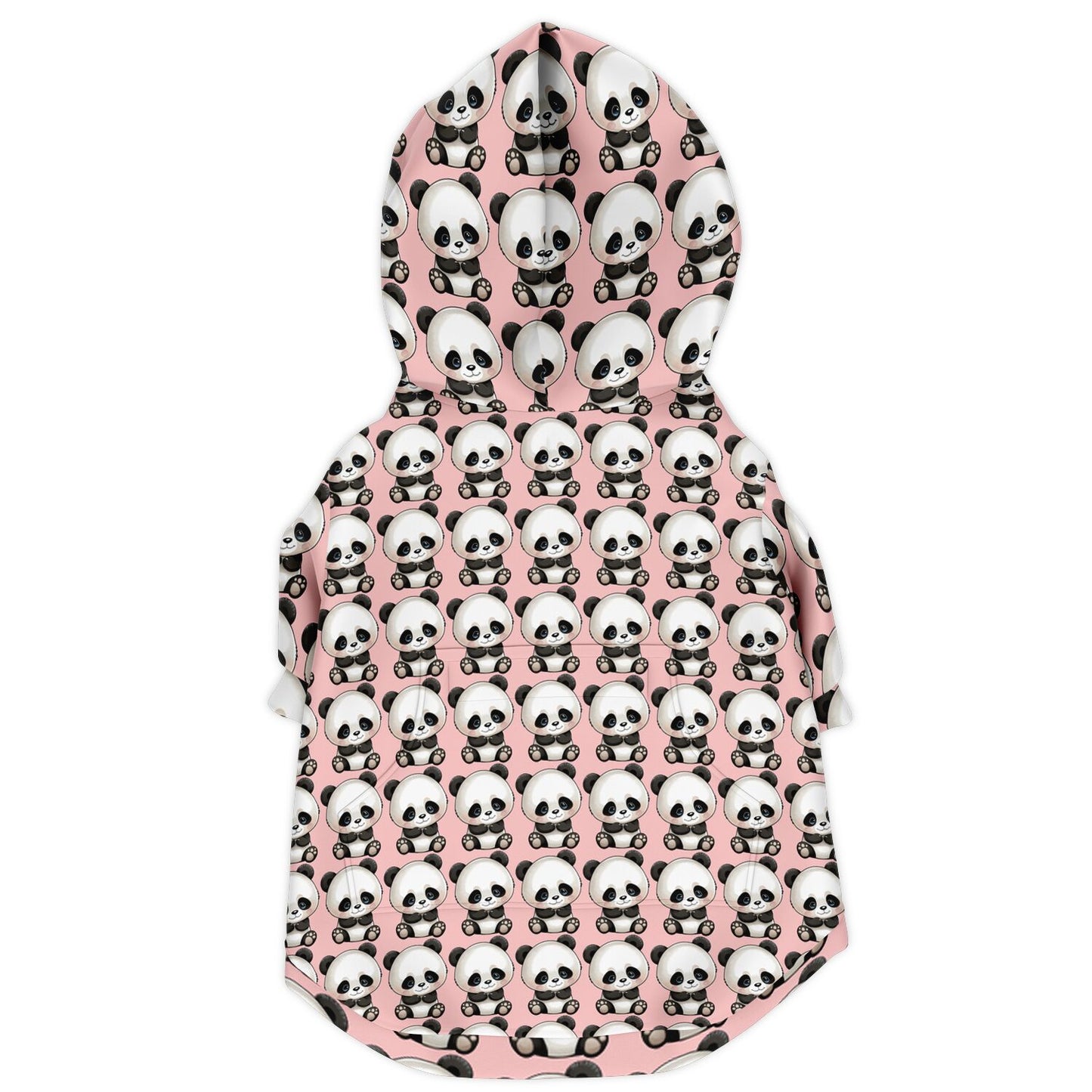 Athletic Dog Zip-Up Hoodie - Panda Pink