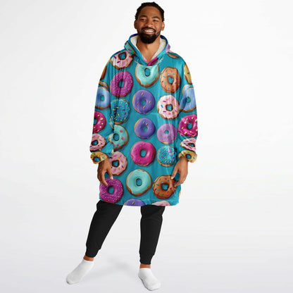 Custom Text Snug Hoodie - All Over Print - Donut