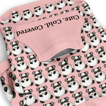 Fashion Dog Zip-Up Hoodie - Panda Pink