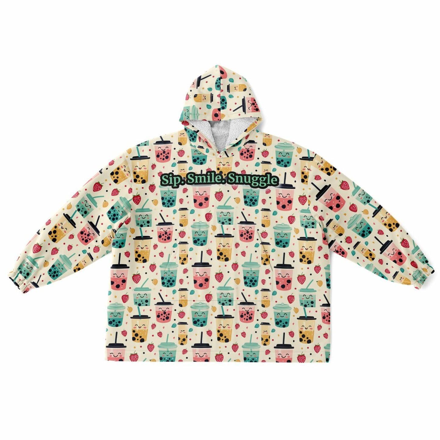 Custom NAME / TEXT Snug Hoodie - All over Print - Boba