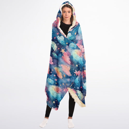 Custom NAME and Photo Hooded Blanket Sherpa - All Over Print