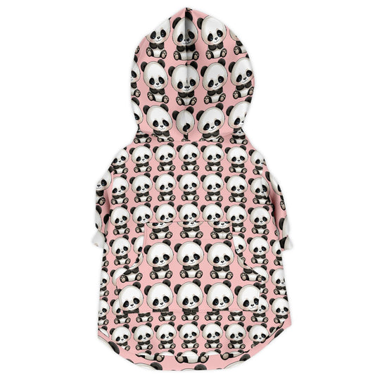 Athletic Dog Zip-Up Hoodie - Panda Pink