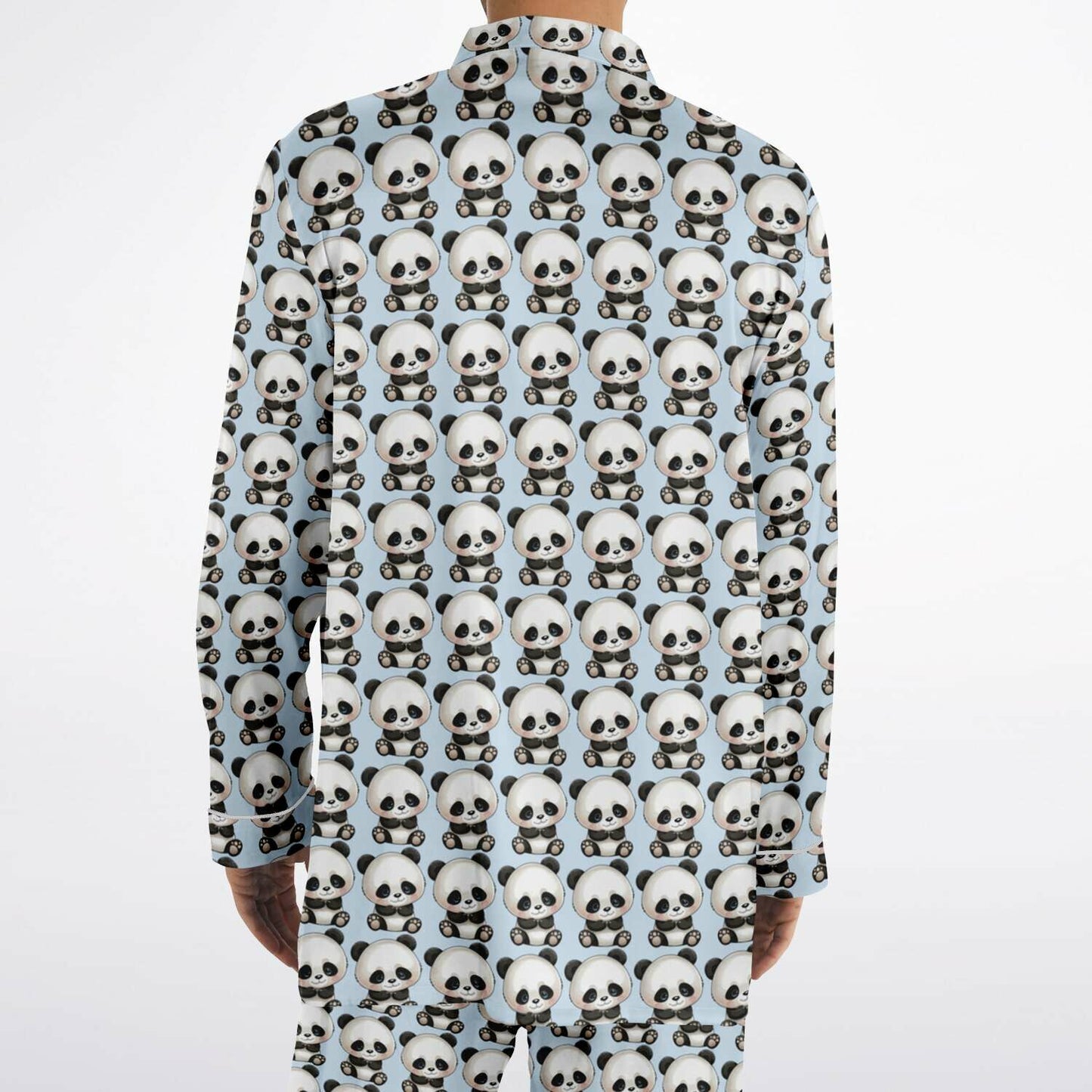 Men's Satin Set Pajamas - Panda