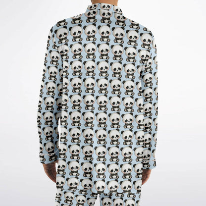 Men's Satin Set Pajamas - Panda