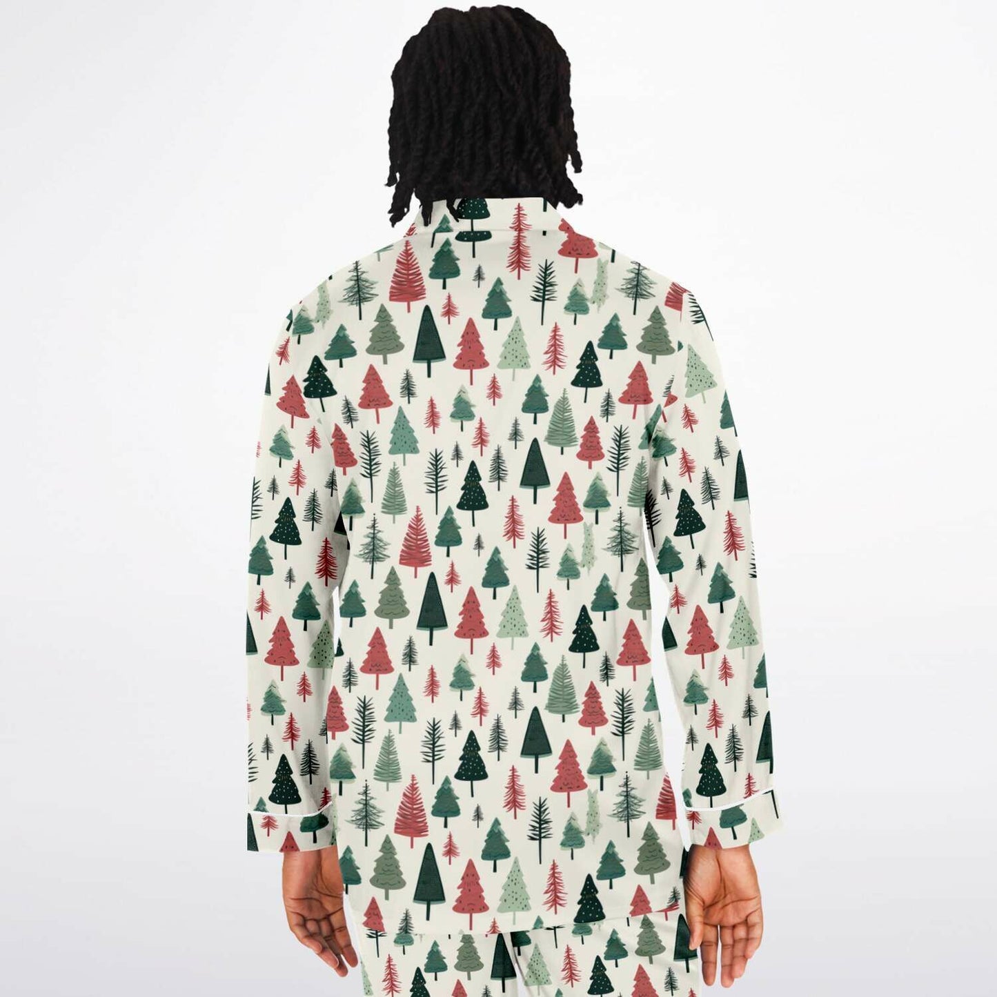 Men's Satin Set Pajamas - Christmas Tree