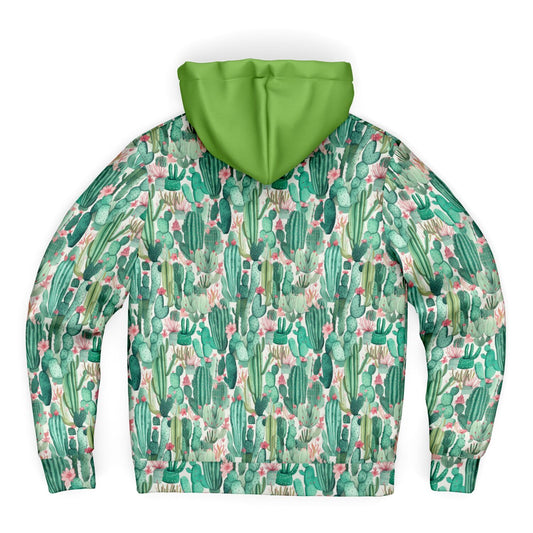 Microfleece Zip Human Hoodie - Plants
