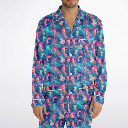 Men's Satin Set Pajamas - Ocean