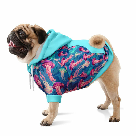 Fashion Dog Zip-Up Hoodie - Ocean