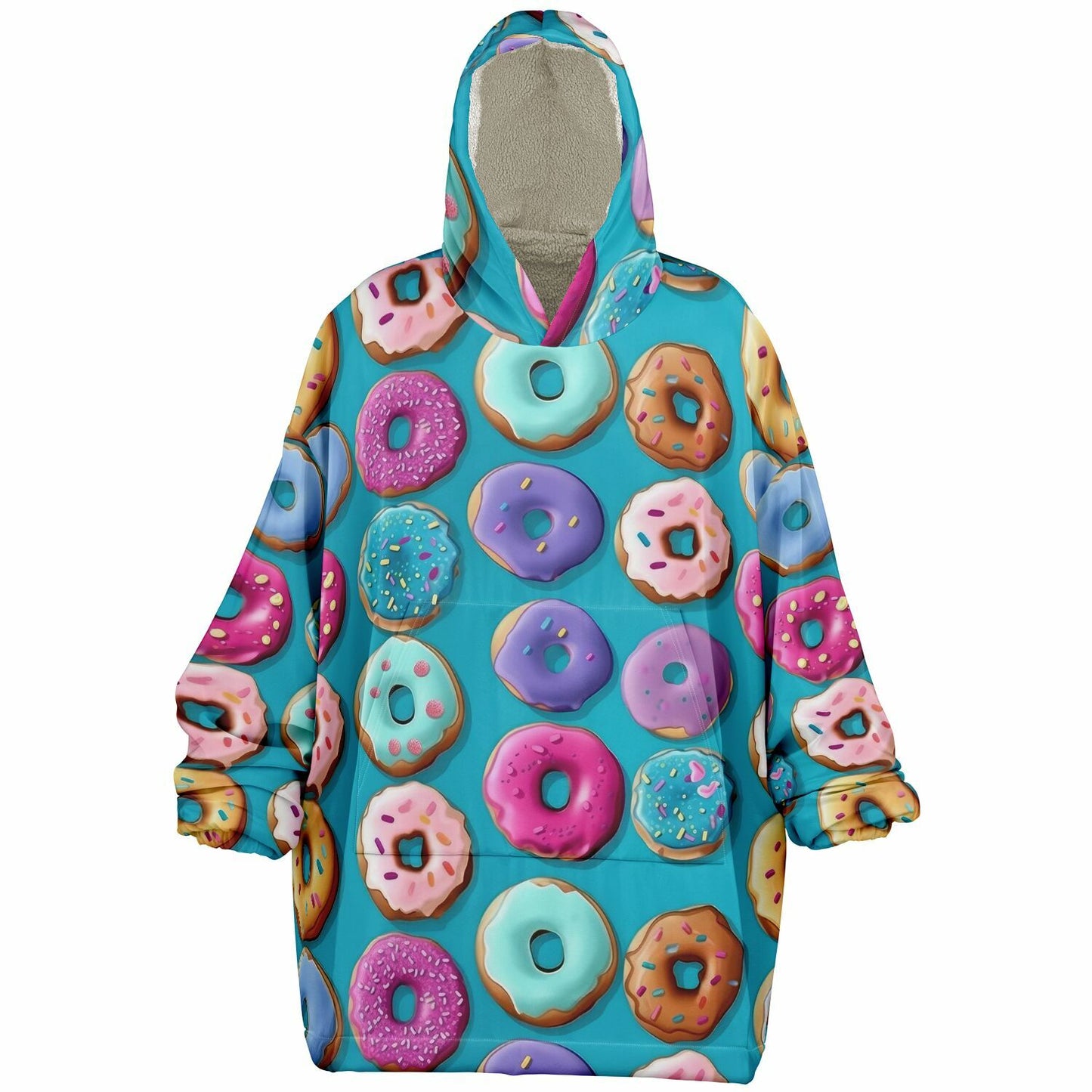 Custom Text Snug Hoodie - All Over Print - Donut