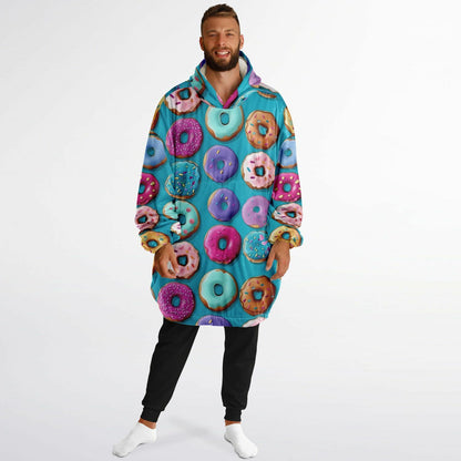 Custom Text Snug Hoodie - All Over Print - Donut