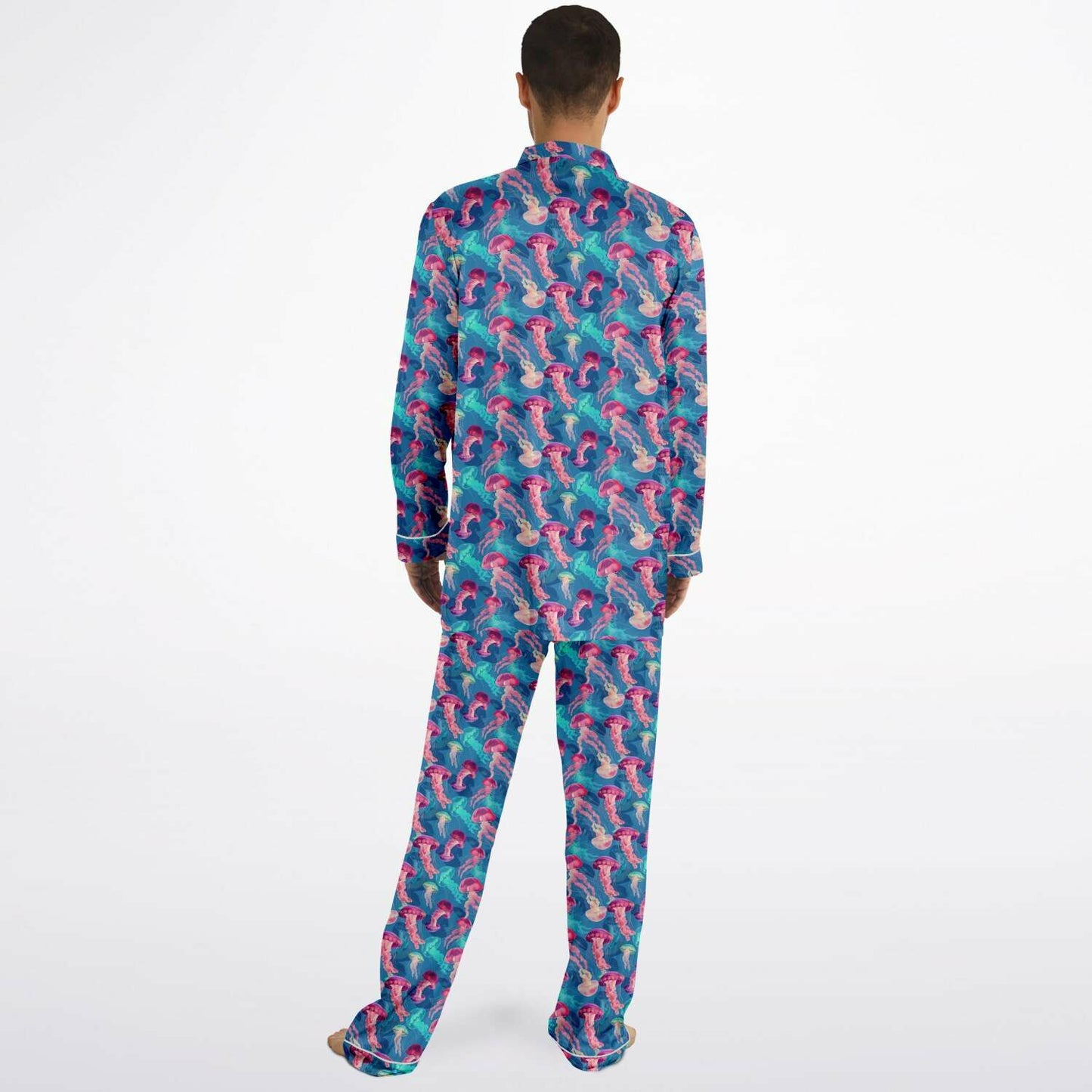 Men's Satin Set Pajamas - Ocean