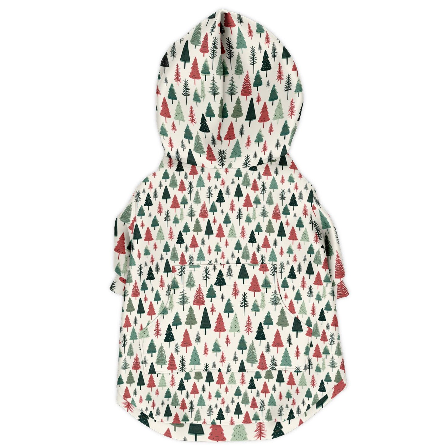 Athletic Dog Zip-Up Hoodie - Christmas Tree
