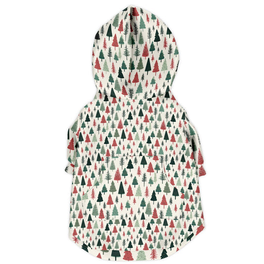 Athletic Dog Zip-Up Hoodie - Christmas Tree