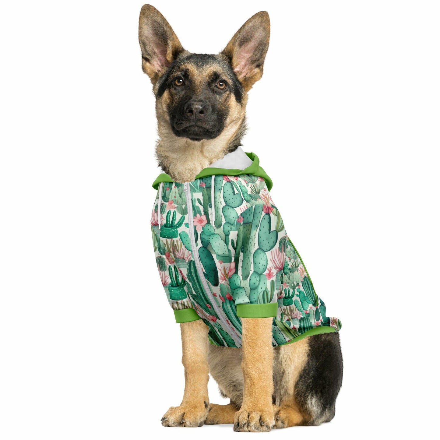 Fashion Dog Zip-Up Hoodie - Plants