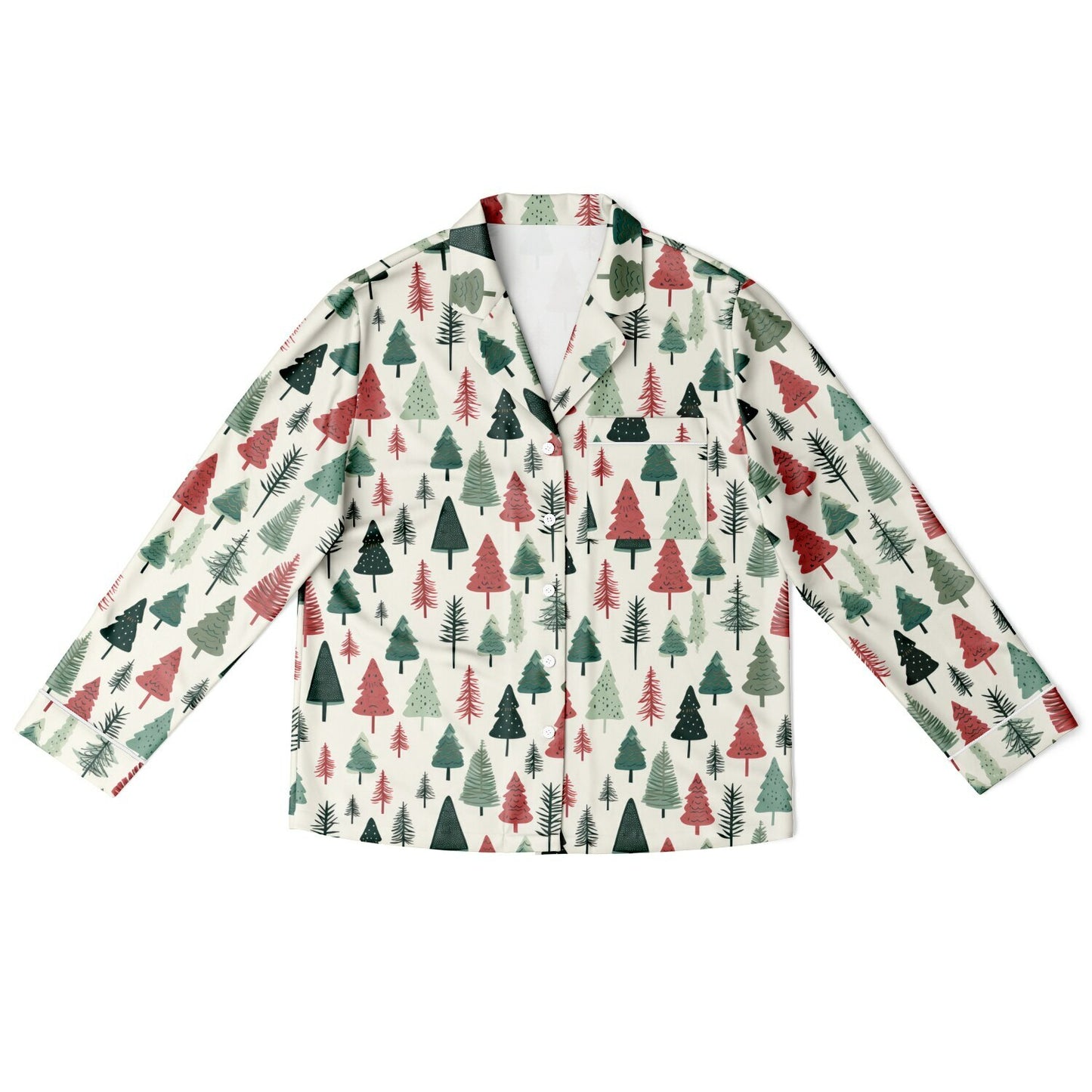 Women's Satin Set Pajamas -Christmas Tree
