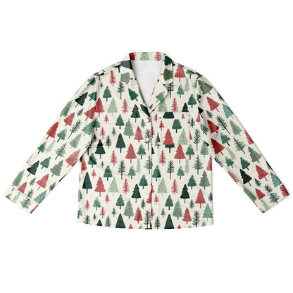 Women's Satin Set Pajamas -Christmas Tree