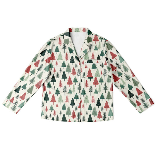 Women's Satin Set Pajamas -Christmas Tree