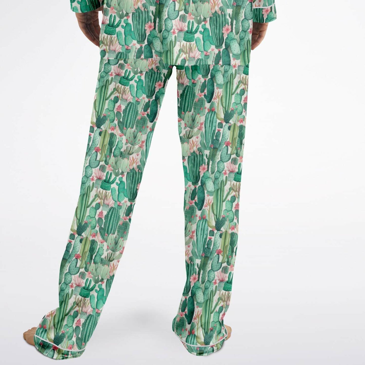 Men's Satin Set Pajamas - Plants