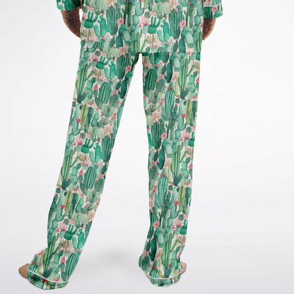 Men's Satin Set Pajamas - Plants