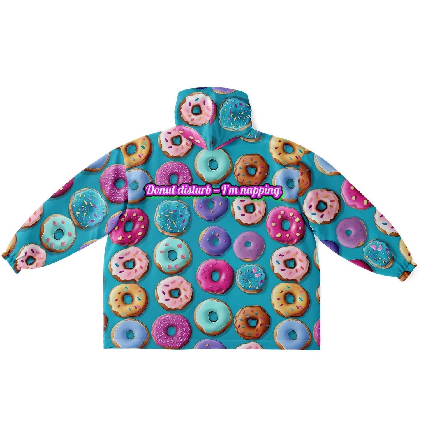 Custom Text Snug Hoodie - All Over Print - Donut