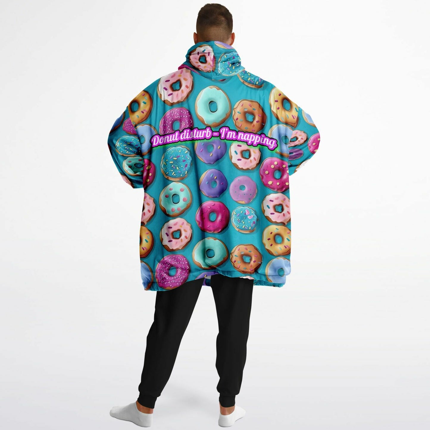 Custom Text Snug Hoodie - All Over Print - Donut
