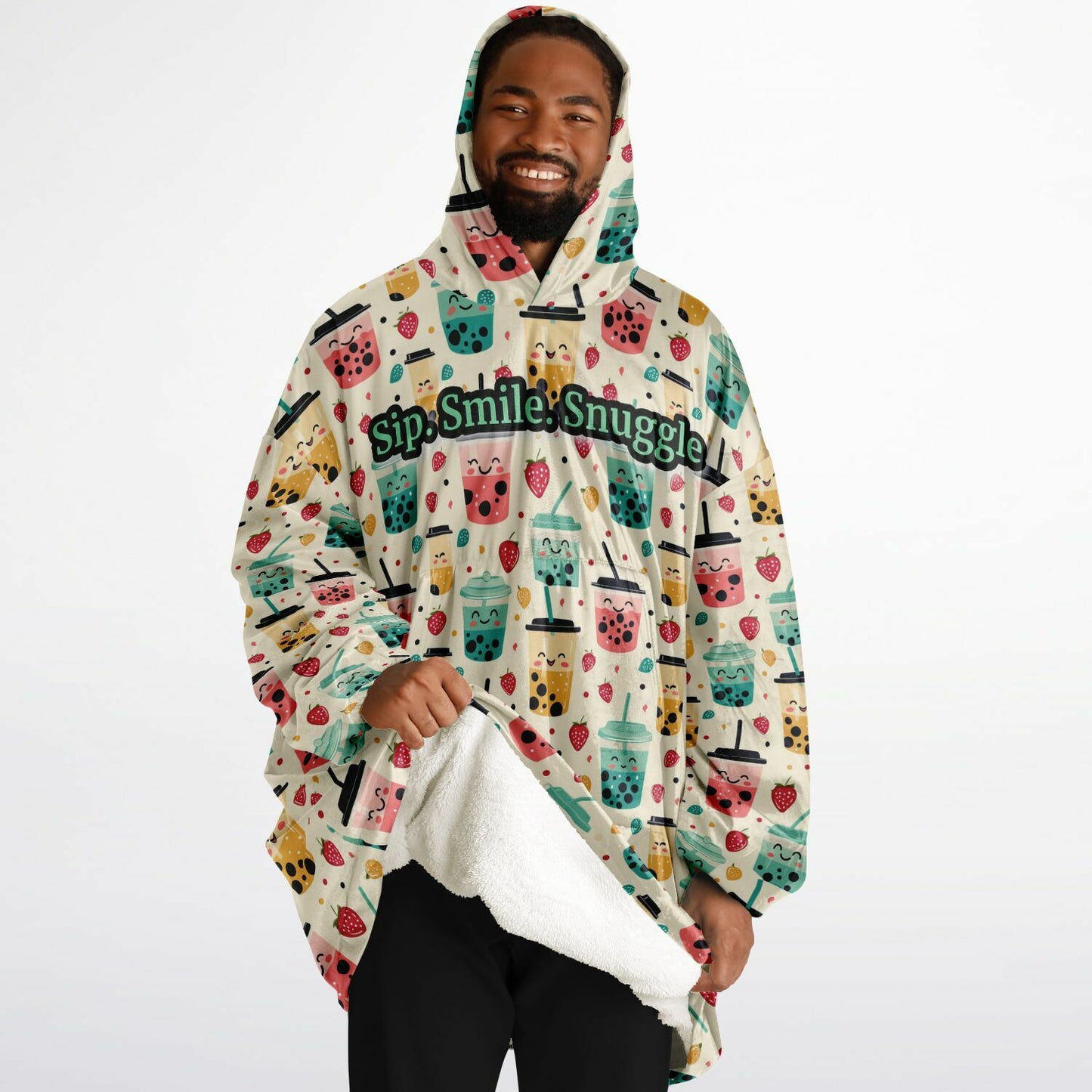 Custom NAME / TEXT Snug Hoodie - All over Print - Boba